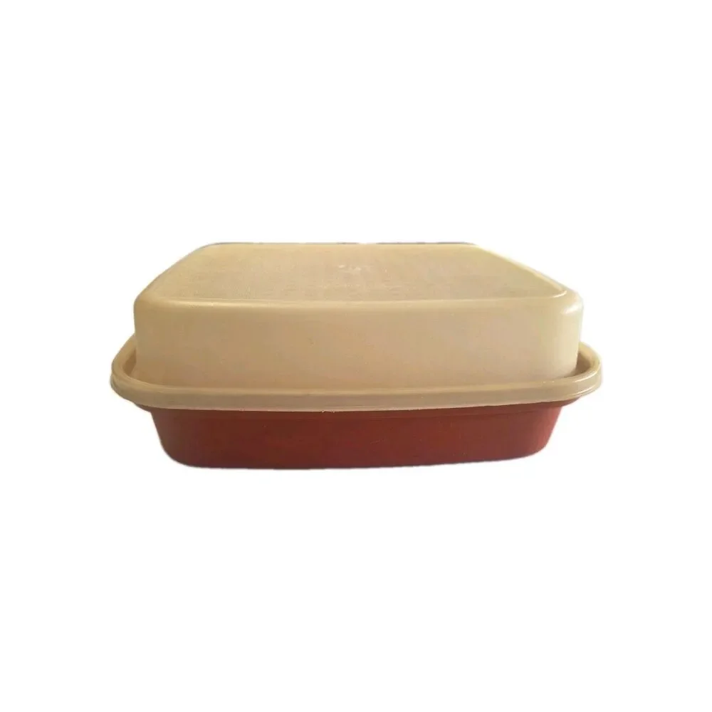 Tupperware Meat Keeper Marinade Container  With Lid Paprika Red 1294-1 Vintage